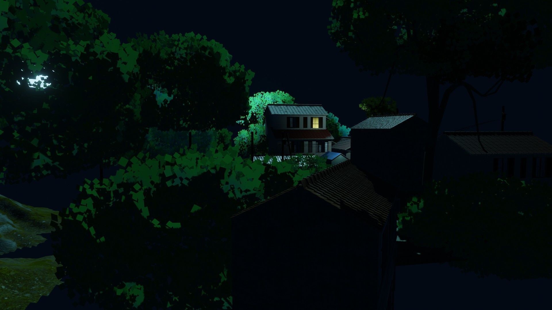 anime village made in blender 3D model_5