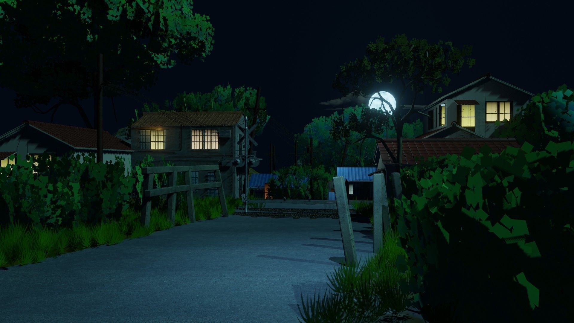 anime village made in blender 3D model_8