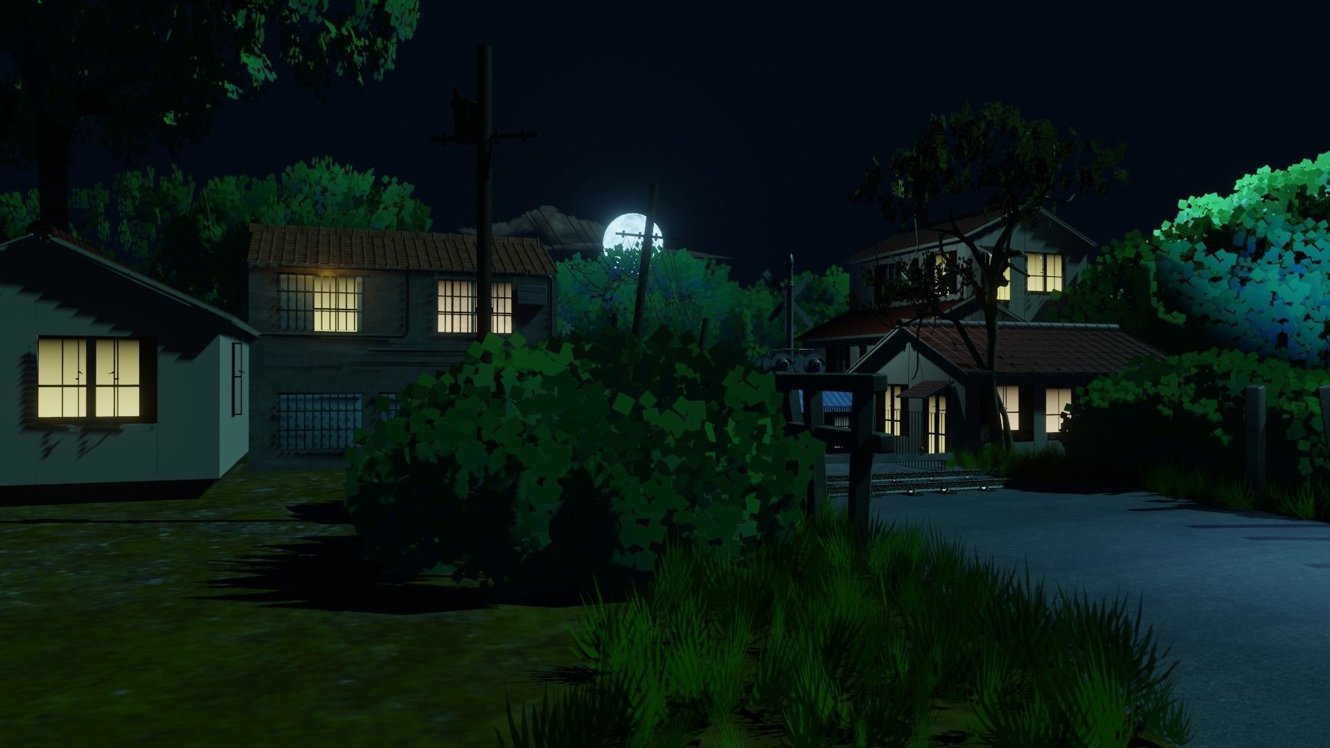 anime village made in blender 3D model_7