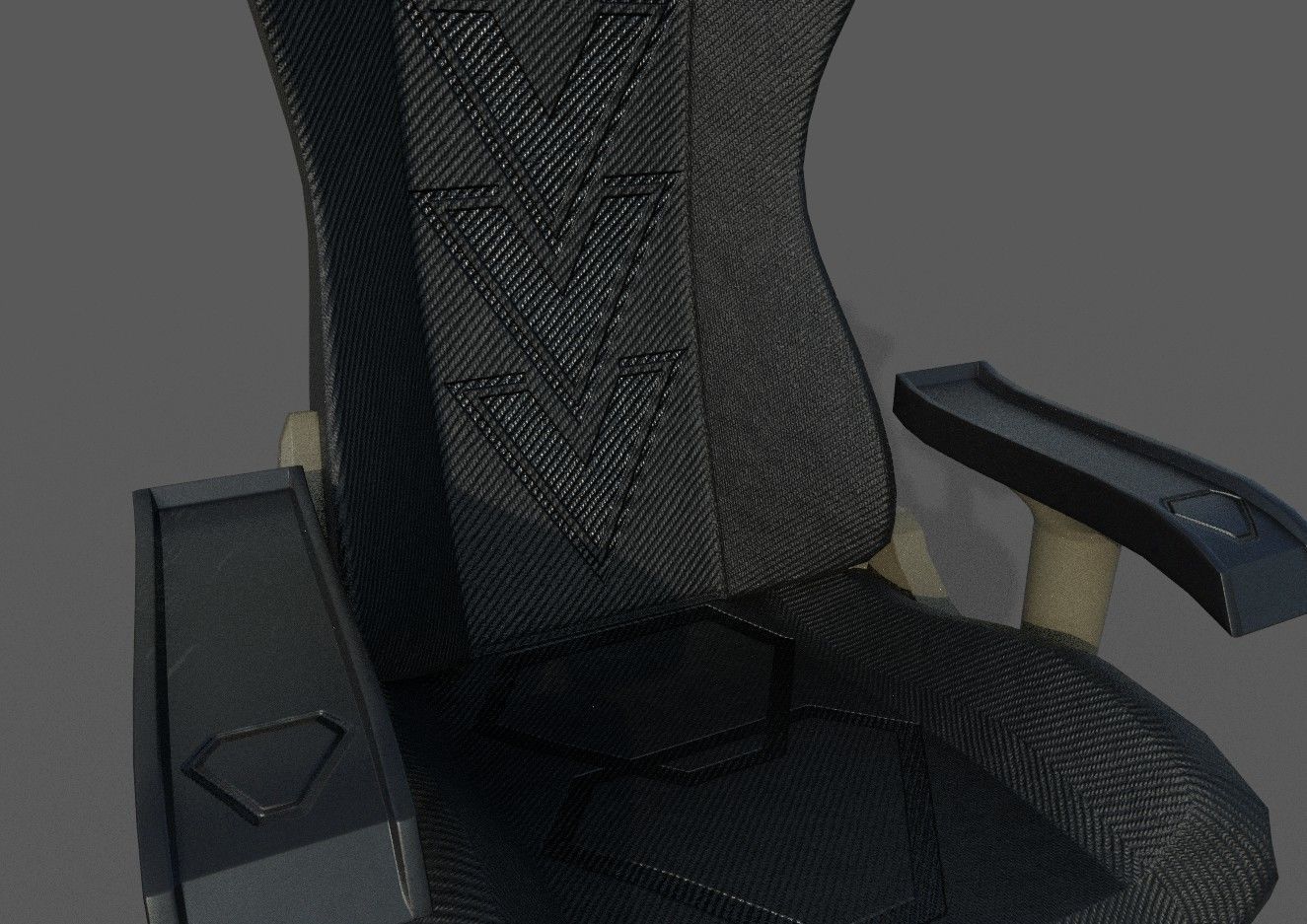 Gaming Chair Low-poly 3D model_6
