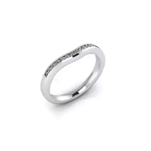 Curved wedding band 