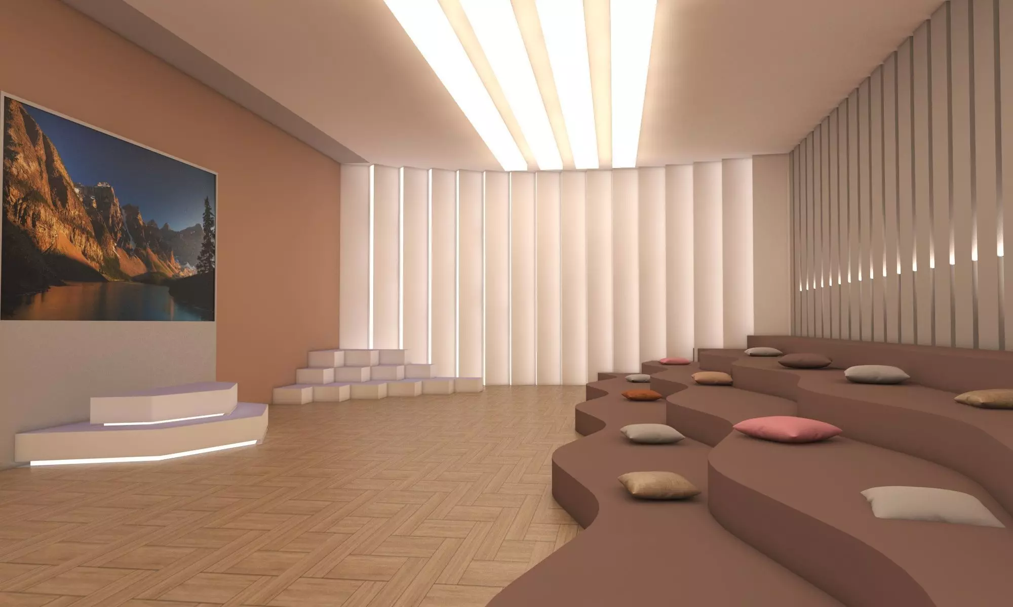 Hall 3d model cinema room 3D model_0
