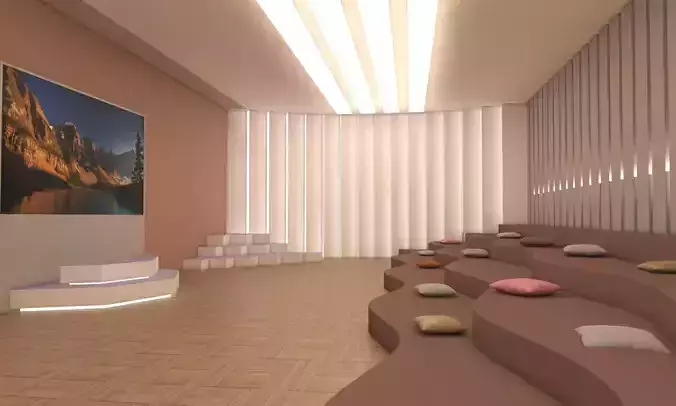 Hall 3d model cinema room