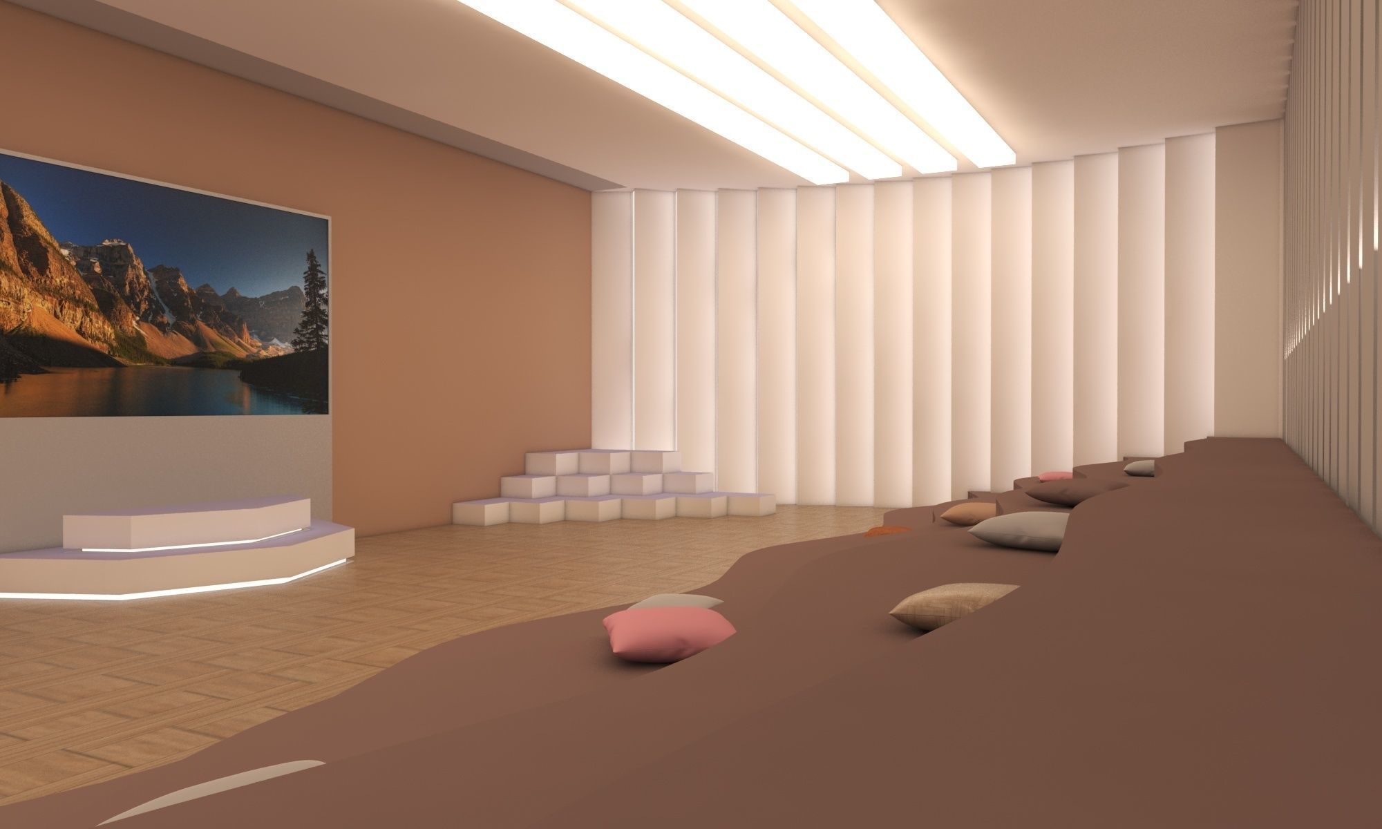 Hall 3d model cinema room 3D model_9