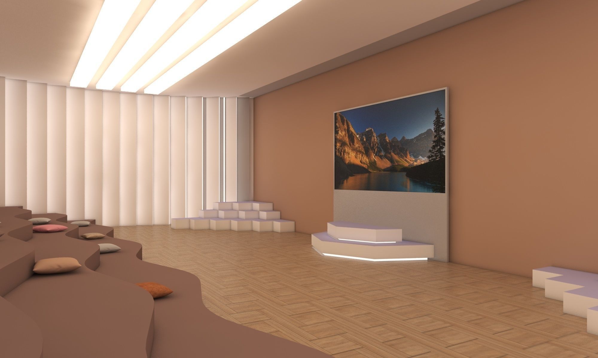 Hall 3d model cinema room 3D model_3