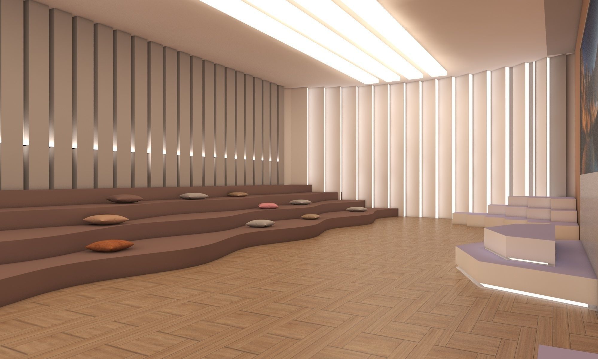 Hall 3d model cinema room 3D model_1