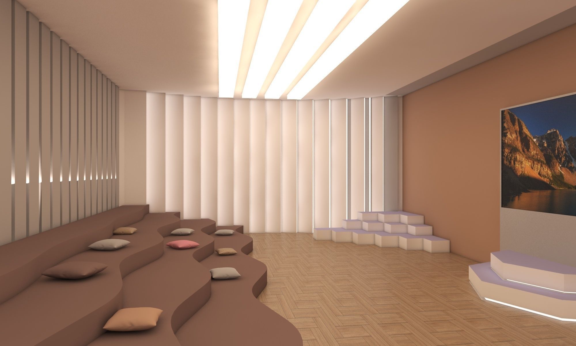 Hall 3d model cinema room 3D model_6