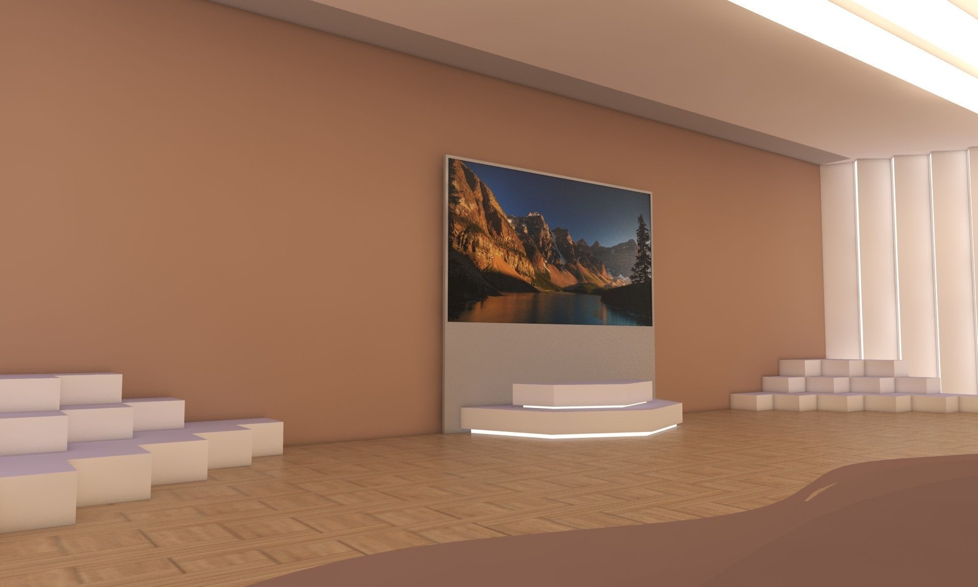 Hall 3d model cinema room 3D model_4