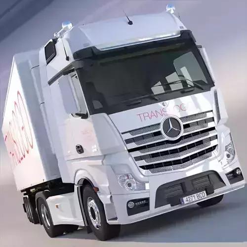 Mercedes Actros MP4 GigaSpace with refrigerated semitrailer