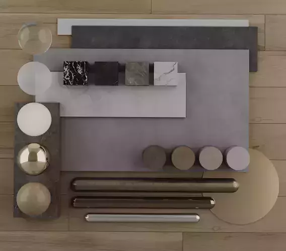 The material package for interior design 3D model