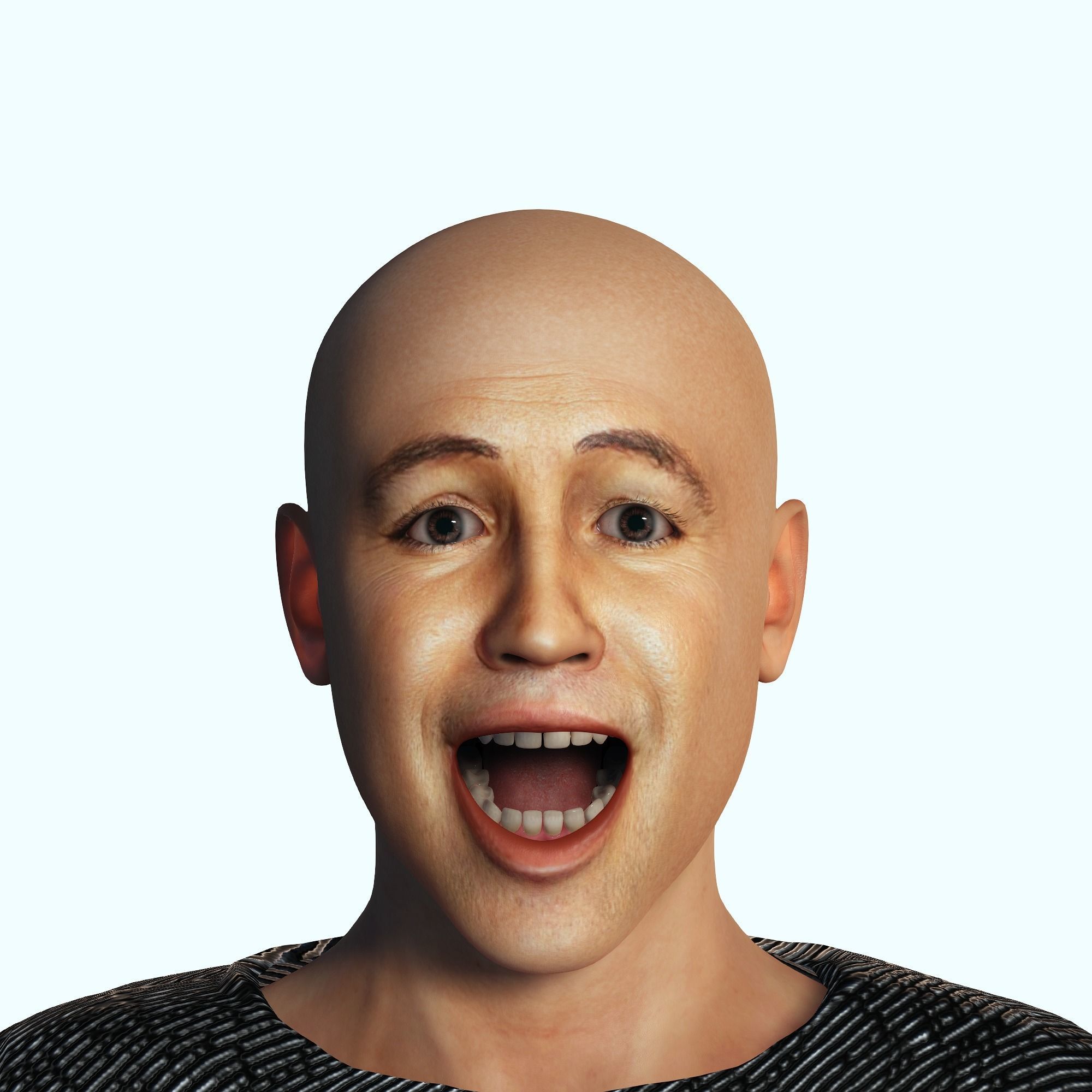 Billy Zane 3D Rigged model ready for animation 3D model_9