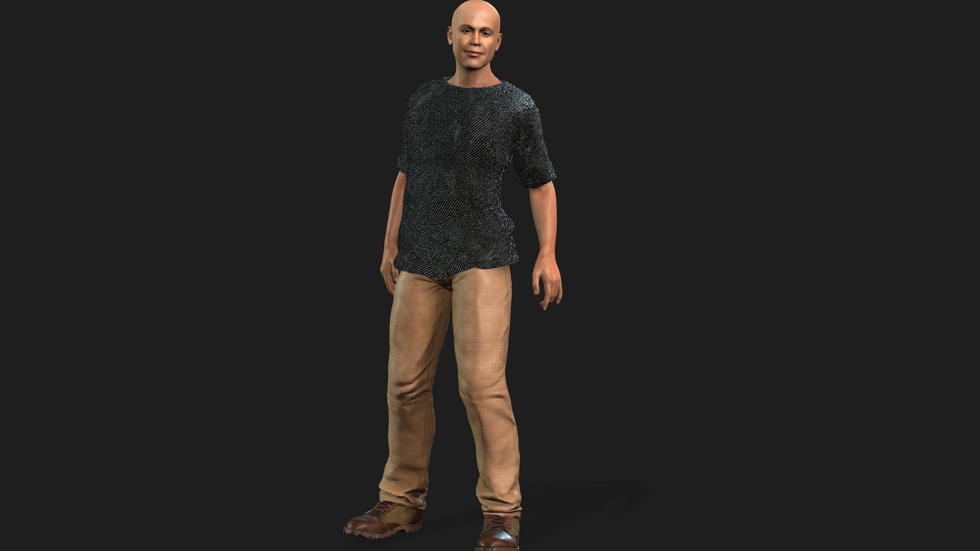 Billy Zane 3D Rigged model ready for animation 3D model_3