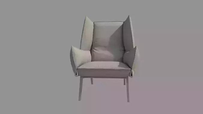 Armchair wing chair 3D model
