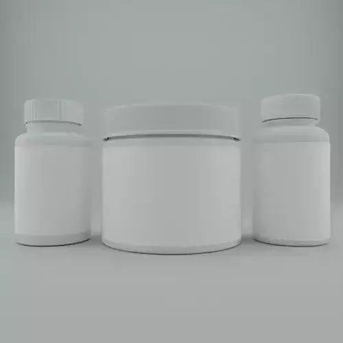 A bottle of pills mockup