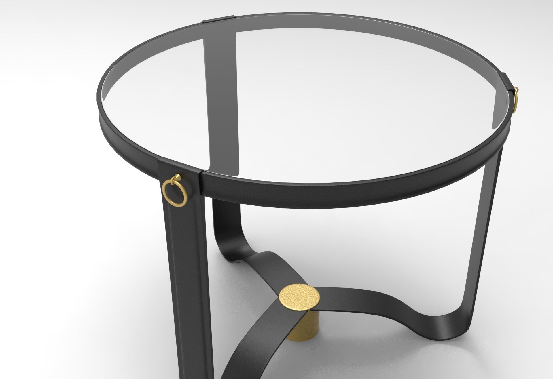 Adnet Coffee Table Low-poly 3D model_3