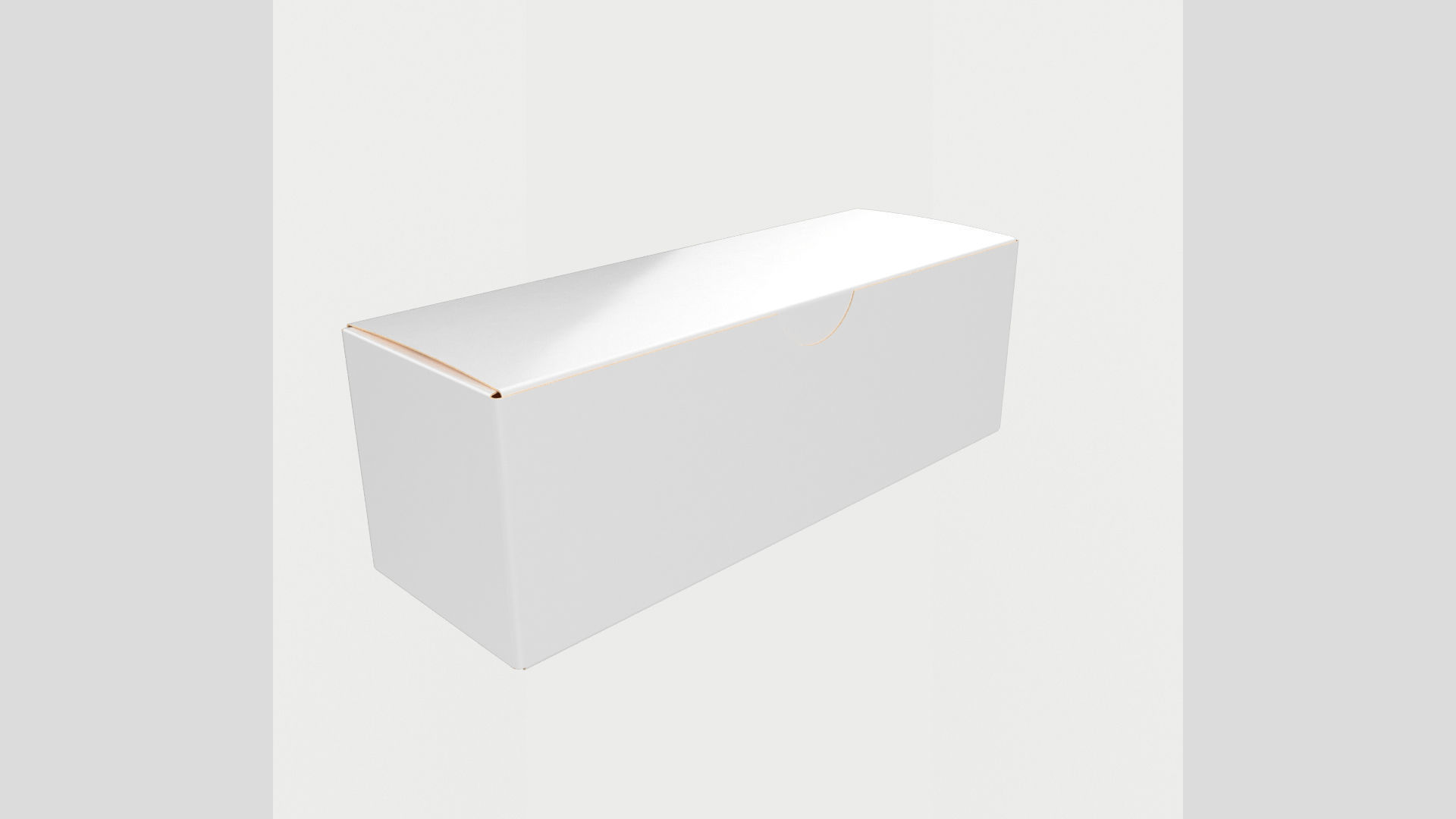 3D model 15cm Long Paper Box Closed Opened Unwrapped 3D model_2