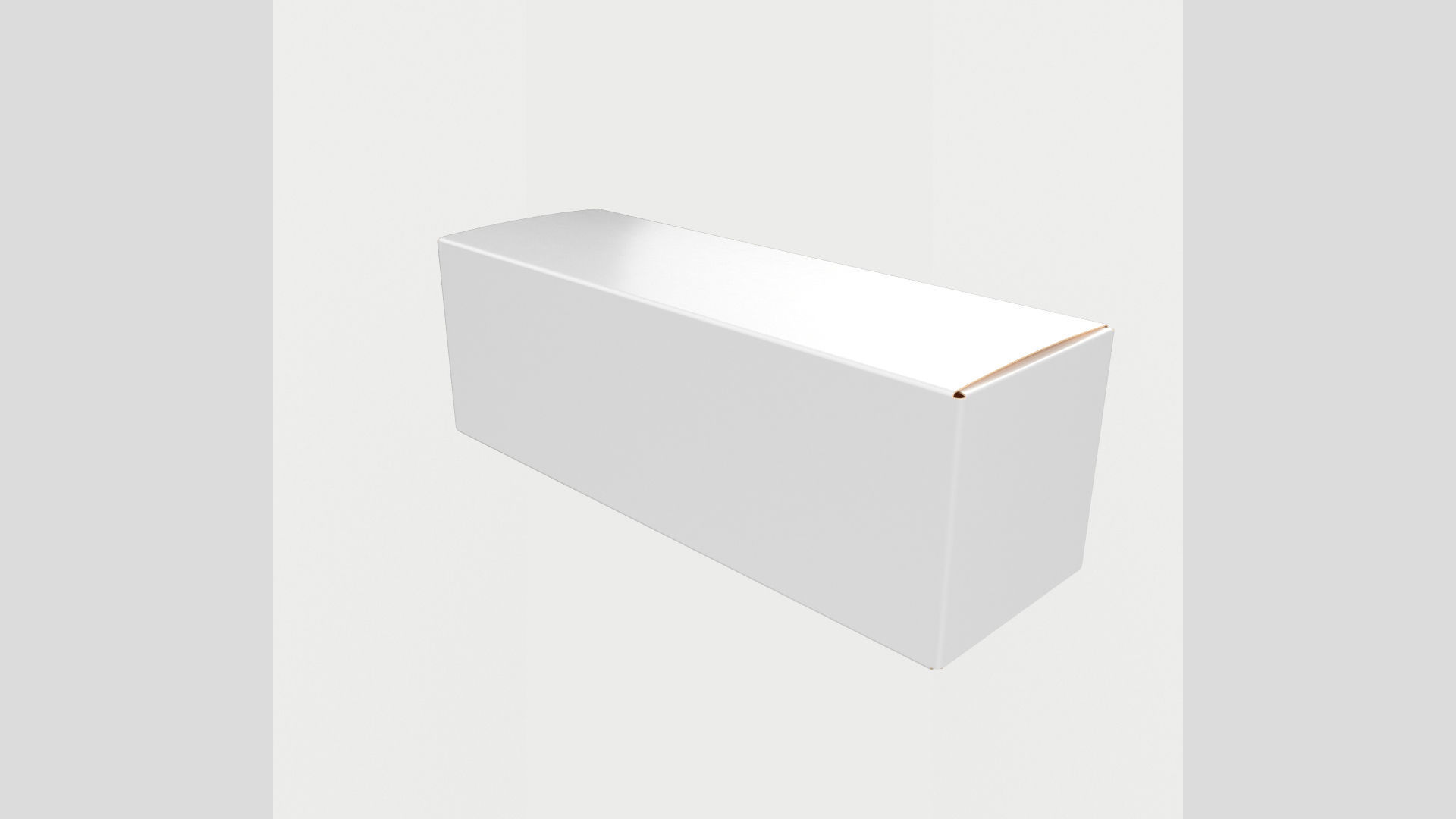 3D model 15cm Long Paper Box Closed Opened Unwrapped 3D model_4