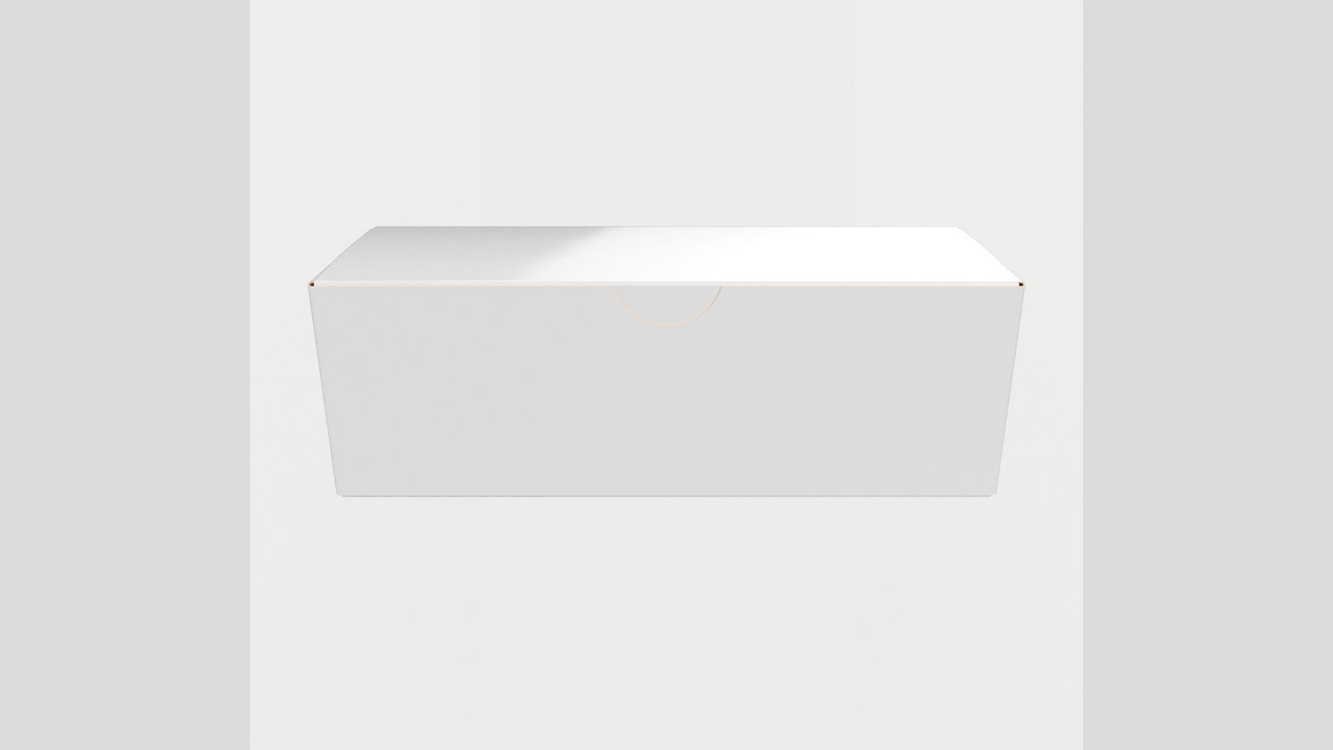 3D model 15cm Long Paper Box Closed Opened Unwrapped 3D model_1