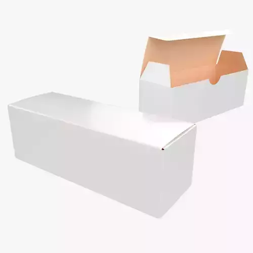 3D model 15cm Long Paper Box Closed Opened Unwrapped 3D model
