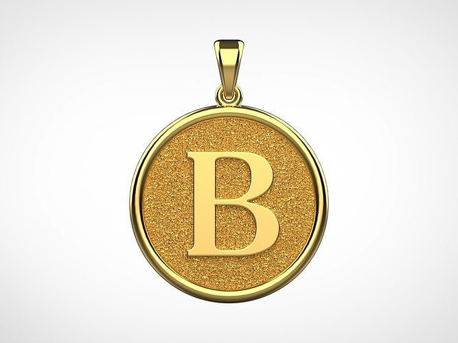 Pendant Letter B N31 3D print model