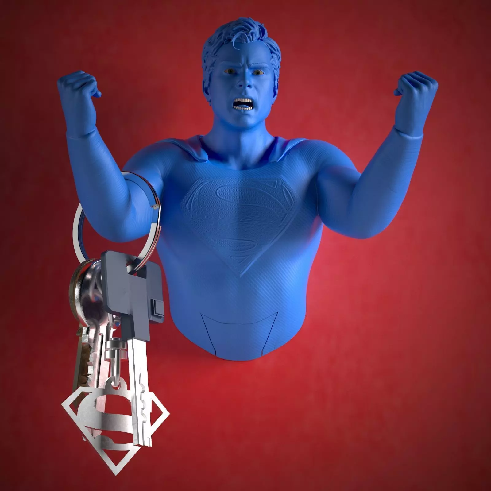 Superman hanger 3D print model_0