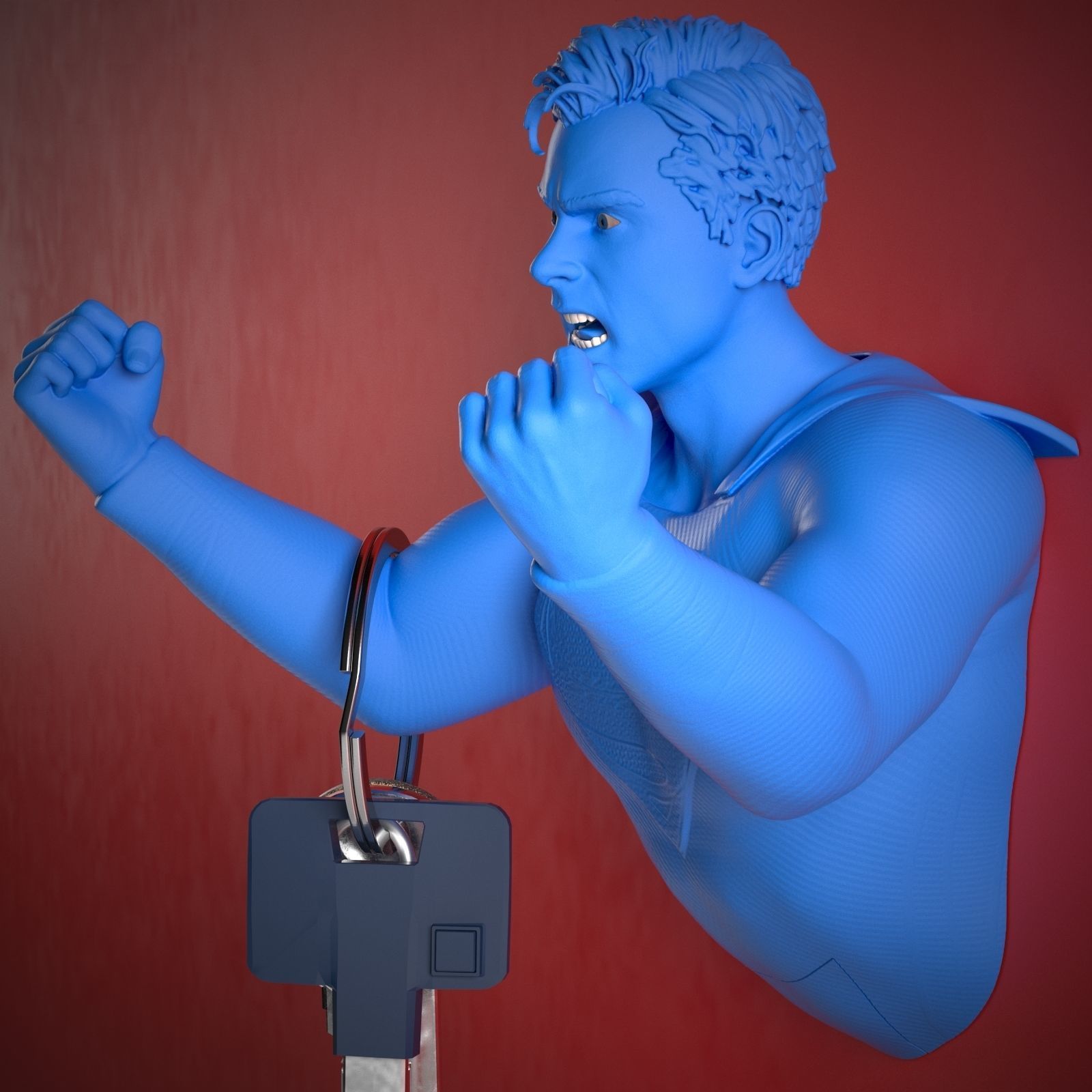 Superman hanger 3D print model_2