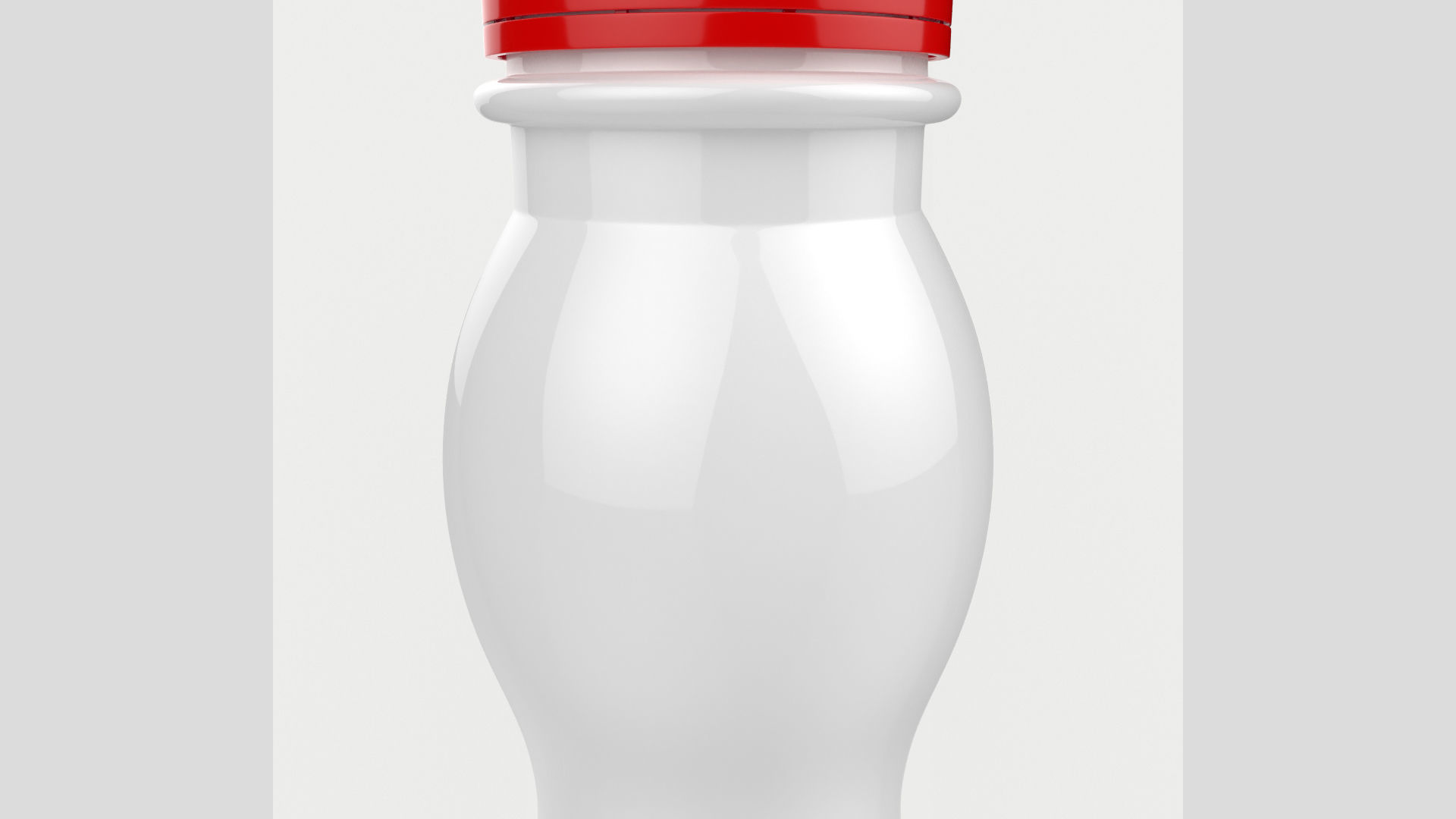 200ml 7oz Yogurt Bottle Low High Poly 3D model_4