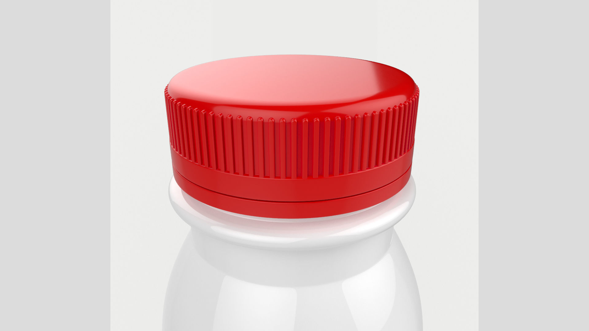 200ml 7oz Yogurt Bottle Low High Poly 3D model_2