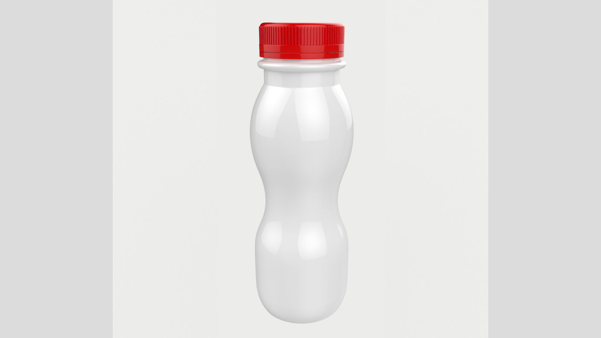 200ml 7oz Yogurt Bottle Low High Poly 3D model_1