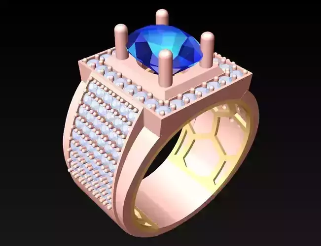 Oval stone ring - Mens Rings - N5270