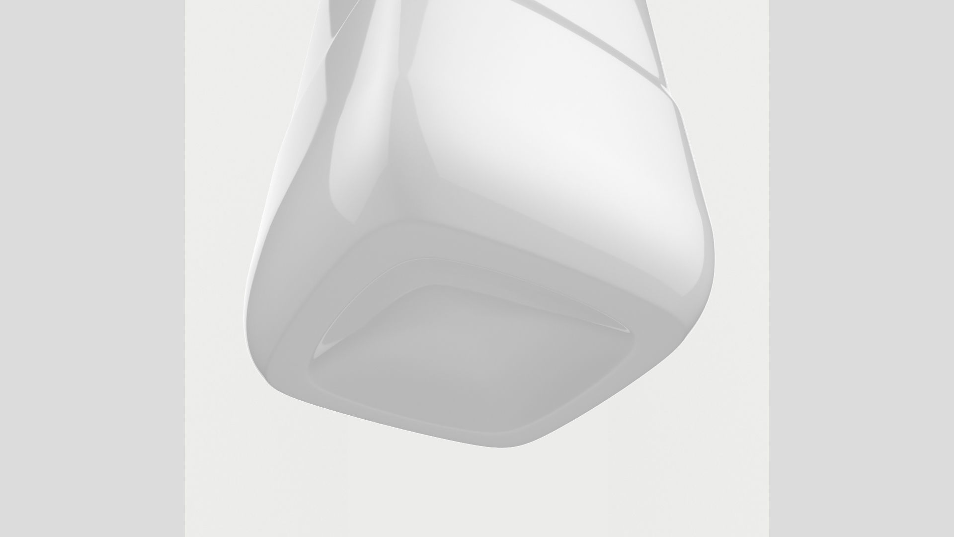 Square Yogurt Bottle Low High Poly 3D model_6