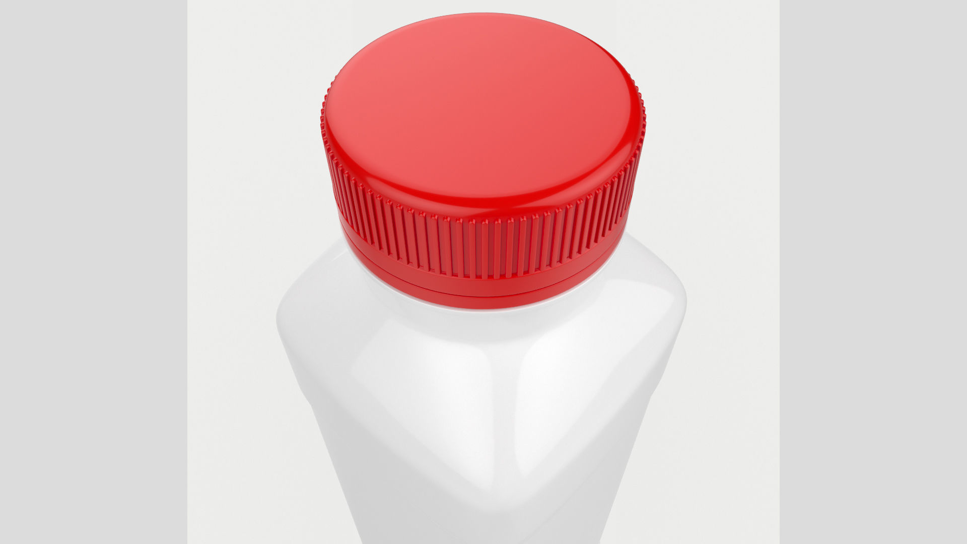 Square Yogurt Bottle Low High Poly 3D model_2