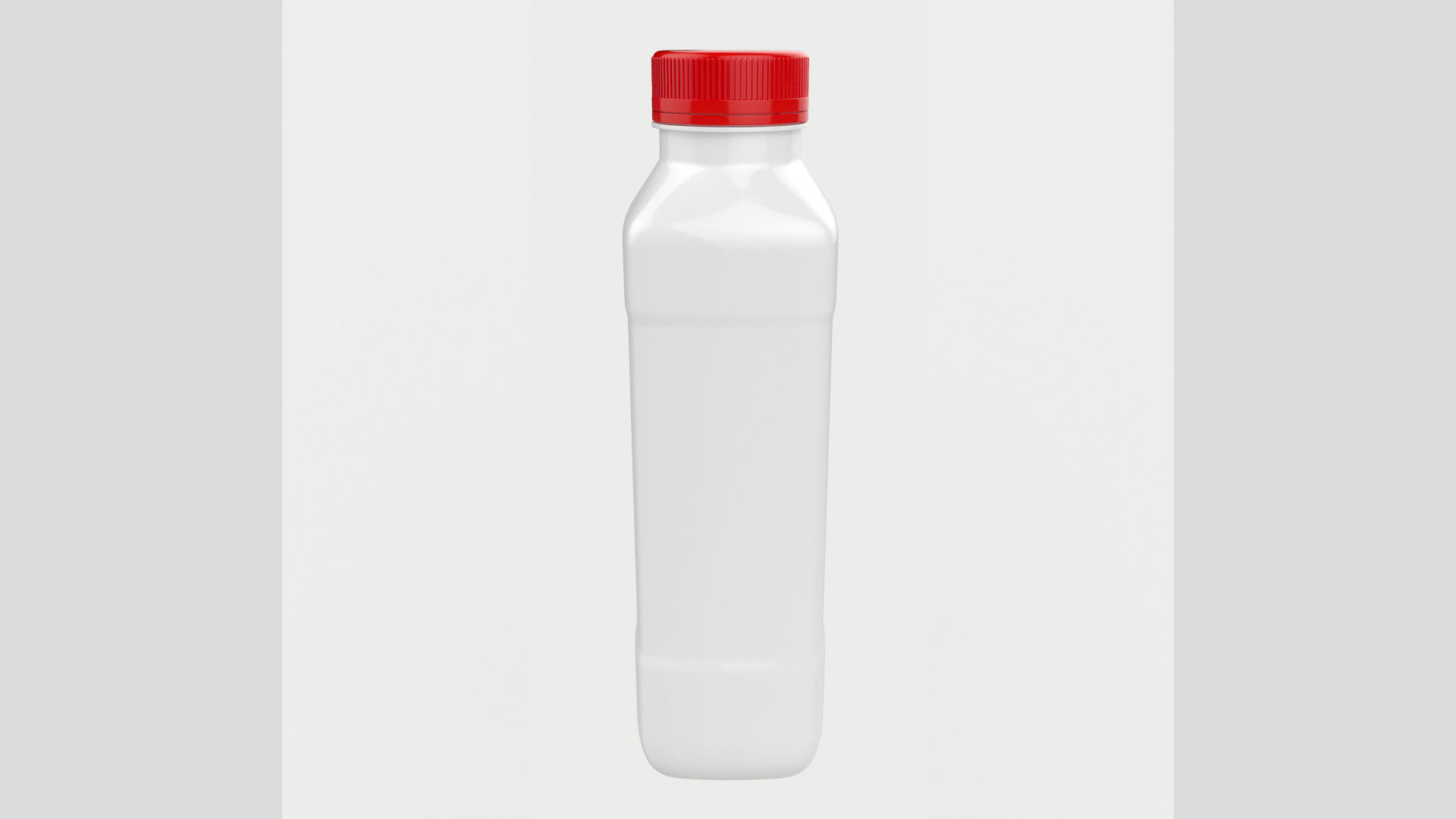 Square Yogurt Bottle Low High Poly 3D model_1