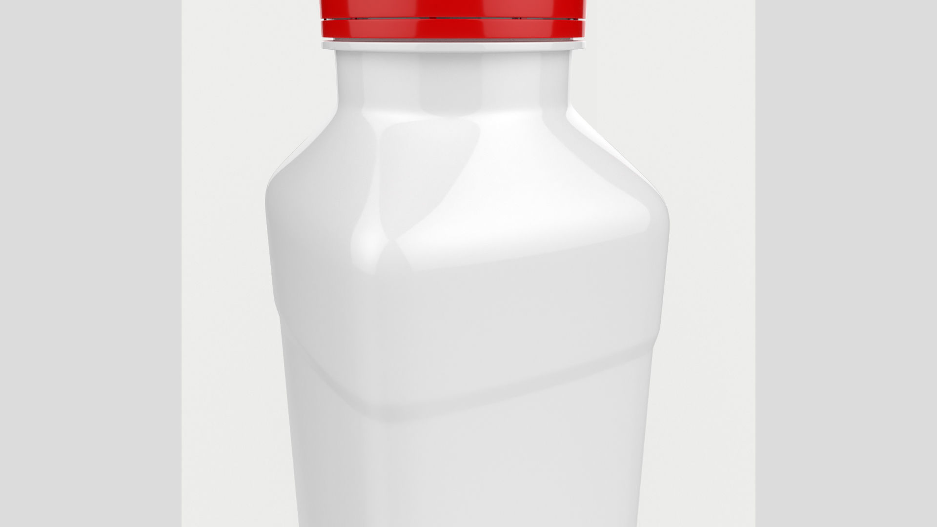 Square Yogurt Bottle Low High Poly 3D model_4