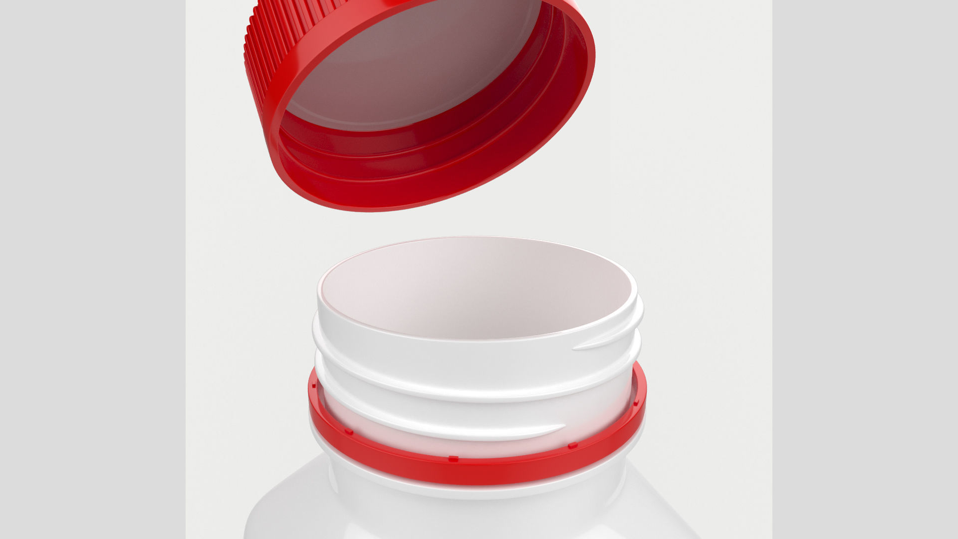 Square Yogurt Bottle Low High Poly 3D model_3