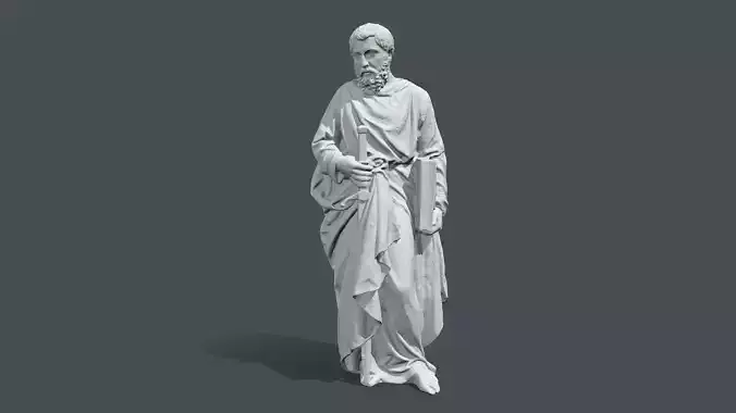 Printable Old Man Statue