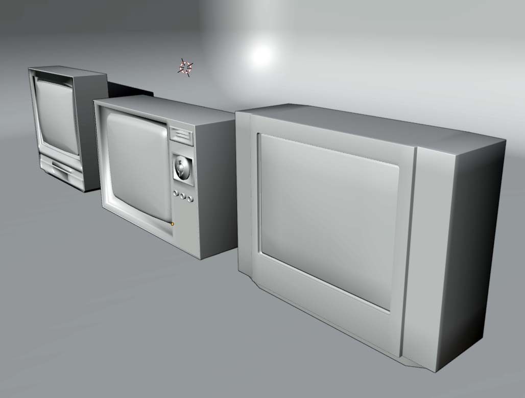 Vintage TV sets Retro Television Low Poly Nostalgia 1970s 1980s Low-poly 3D model_4