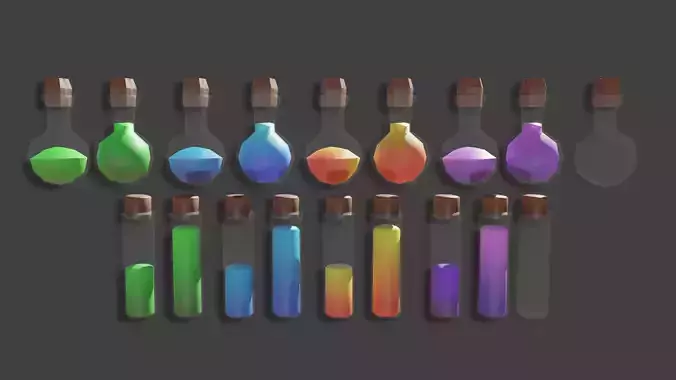 Potions low poly 