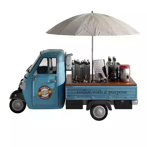 Foodtruck Coffee Blue set 4
