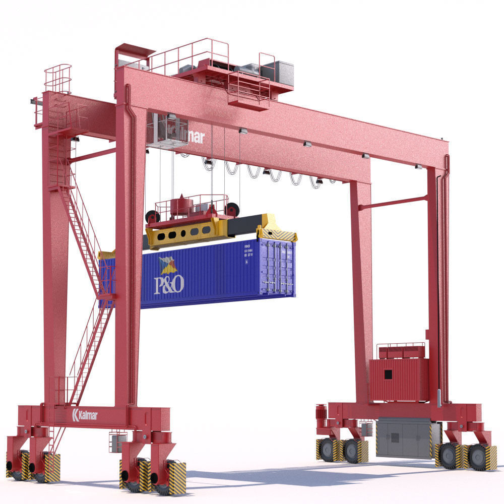 RTG Gantry Crane Kalmar 3D model_3