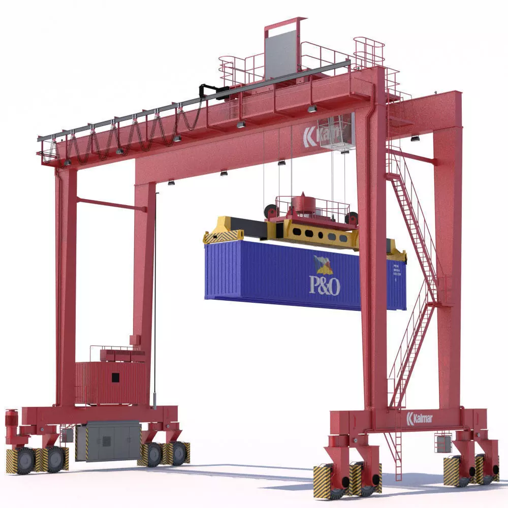 RTG Gantry Crane Kalmar 3D model_0
