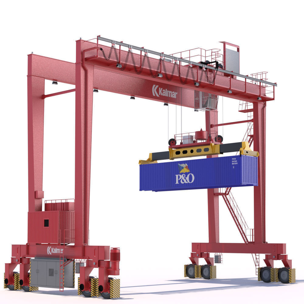 RTG Gantry Crane Kalmar 3D model_2