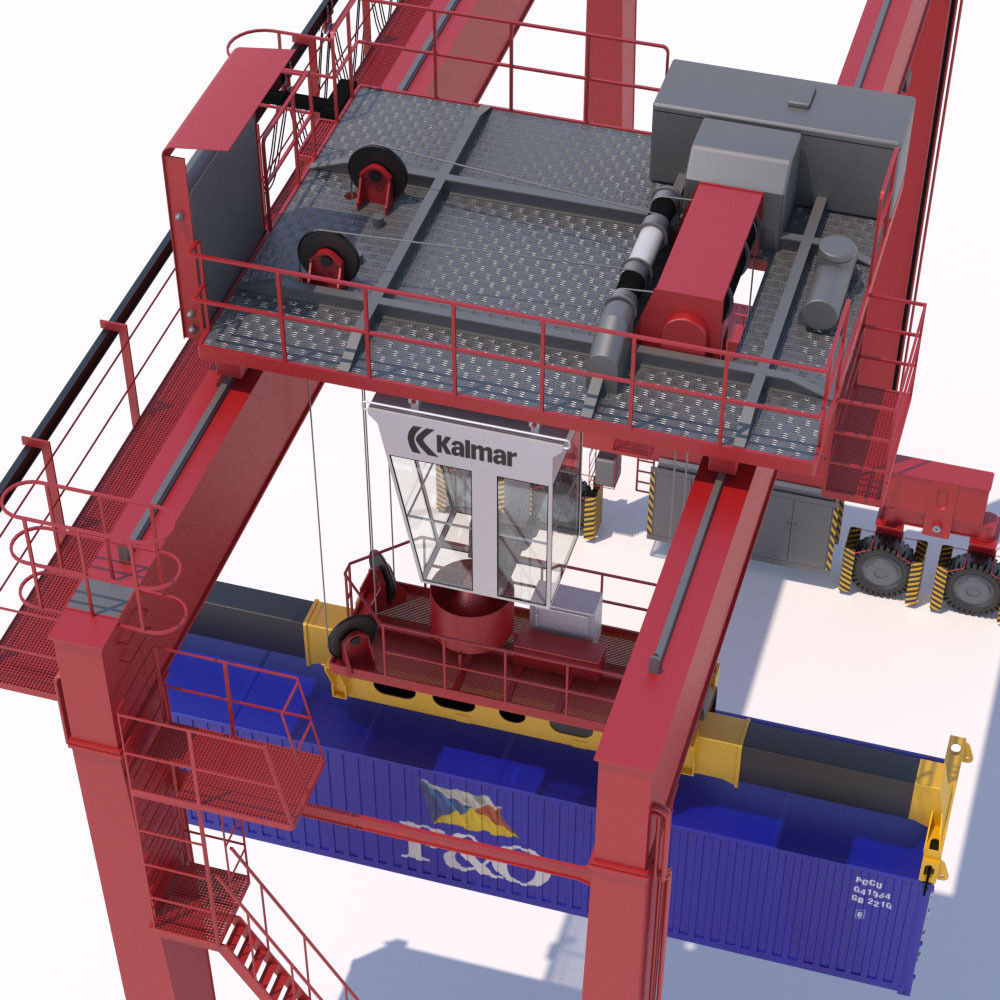 RTG Gantry Crane Kalmar 3D model_6