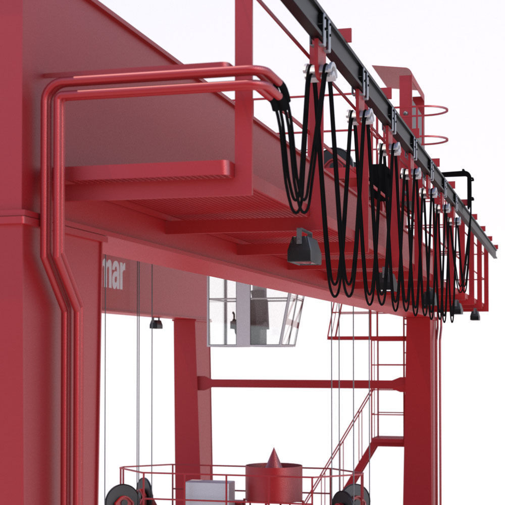 RTG Gantry Crane Kalmar 3D model_8