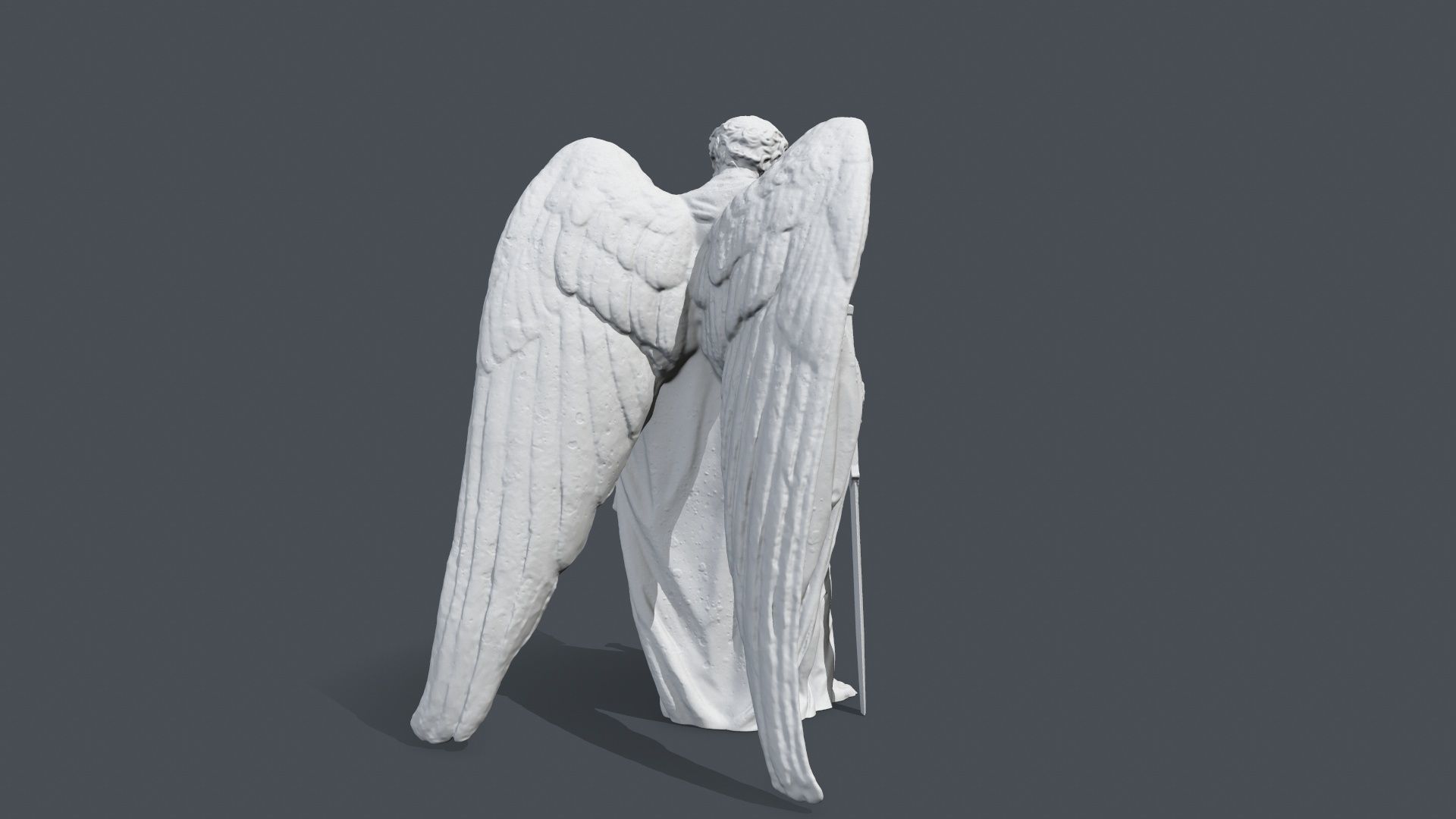 Printable Old Man Statue 3D print model_4