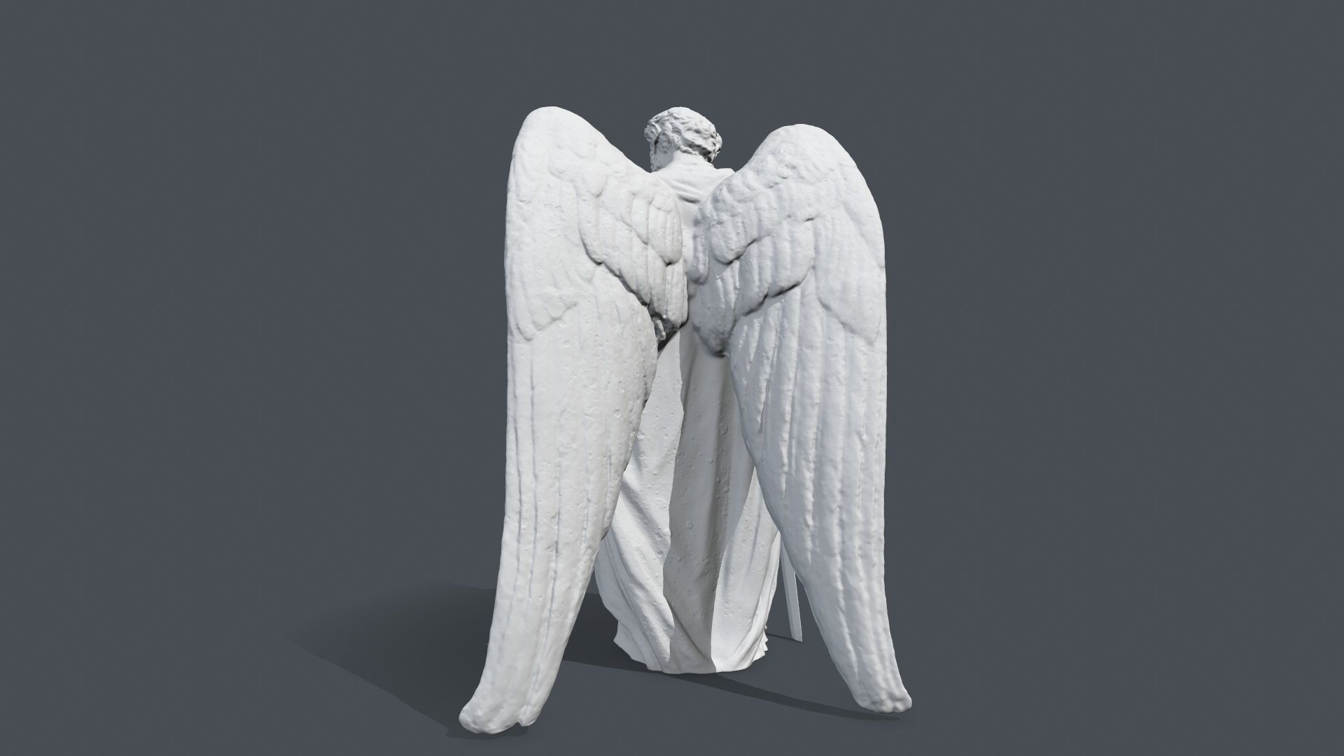 Printable Old Man Statue 3D print model_5