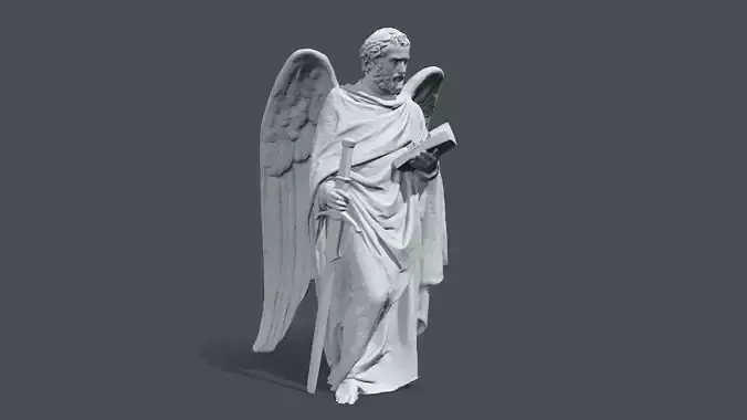 Printable Old Man Statue