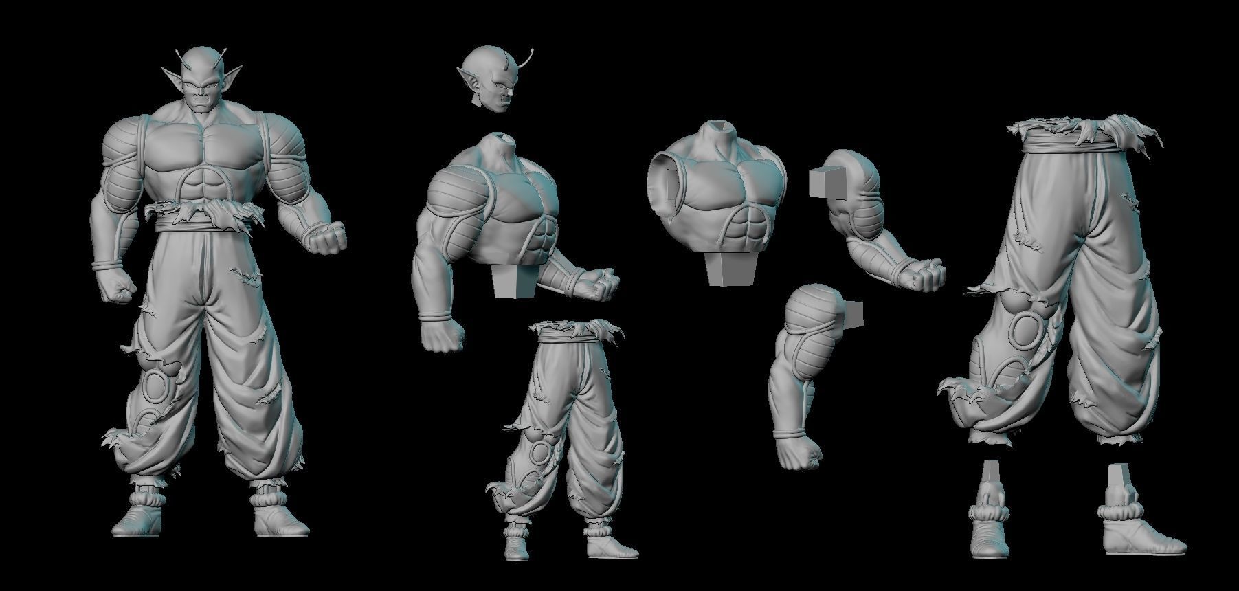 Piccolo dragon ball character clothing 3D print model_1