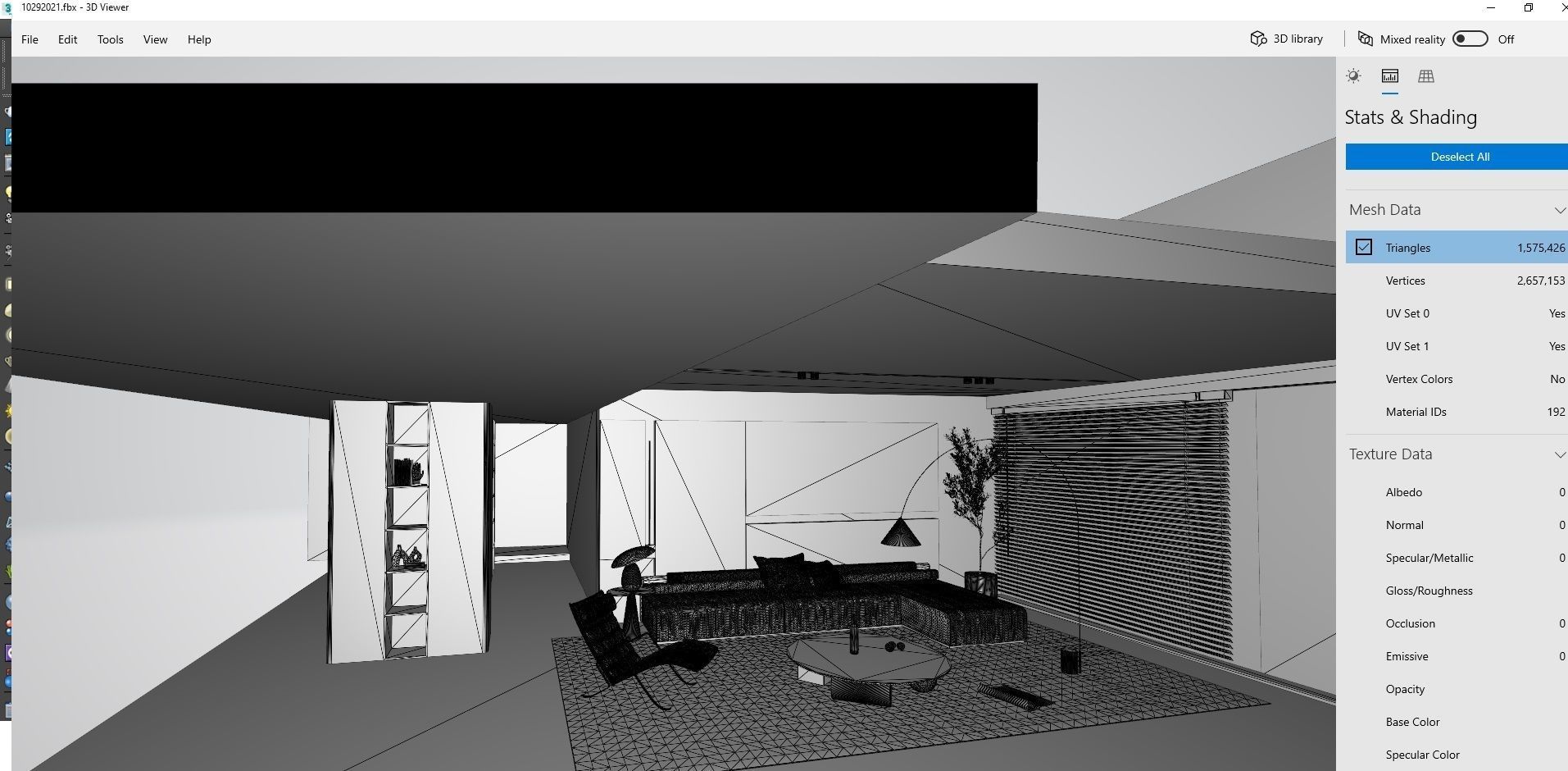 Modern minimalist living room 3D model_8