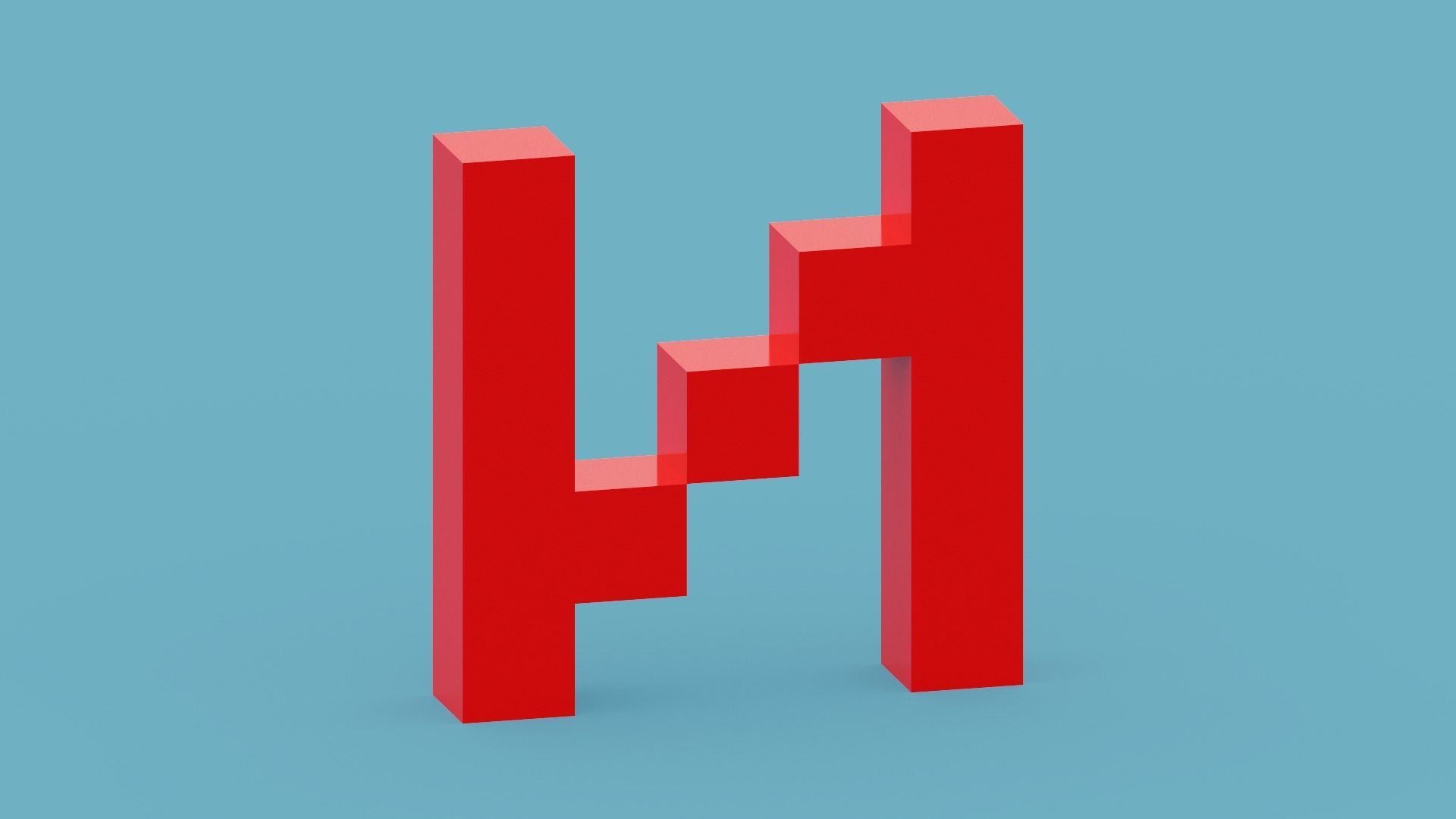 3D model Pixel Letter N VR / AR / low-poly | CGTrader